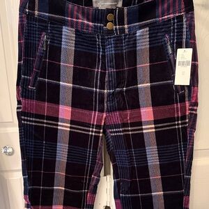Corduroy Plaid Pant